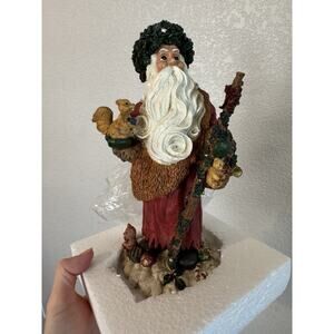Hand Painted Collectible Resin Santa Figurine